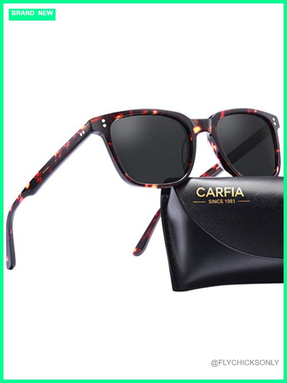 Acetate Polarized Sunglasses UV400 Women Retro Square